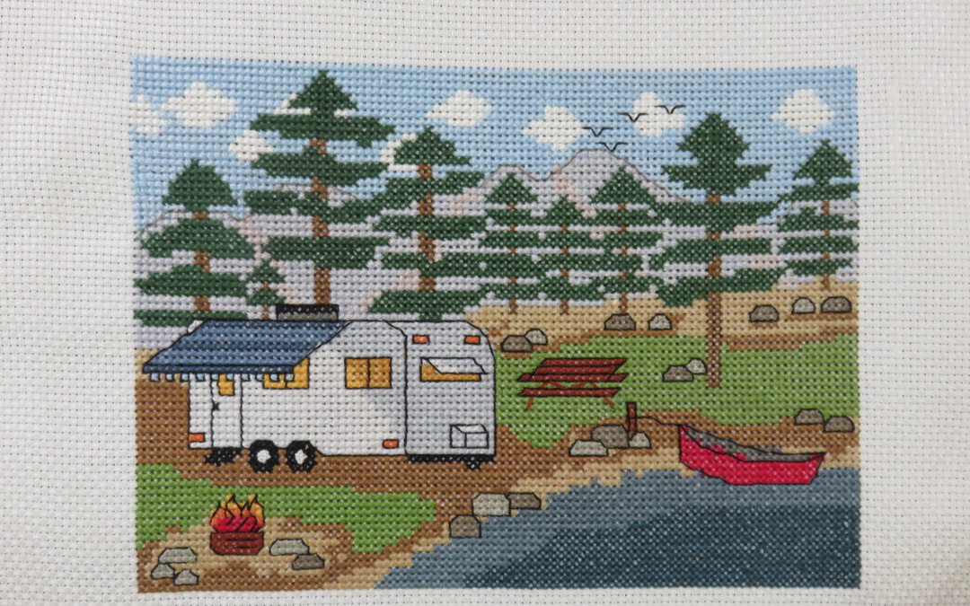 Camping by the Lake with Trailer – Cross Stitch Pattern is now Available!