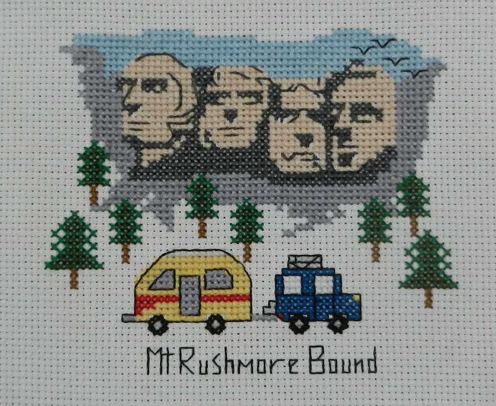 Mt Rushmore Bound Cross Stitch Pattern