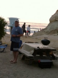 Mark in Campsite at San Elijo State Beach