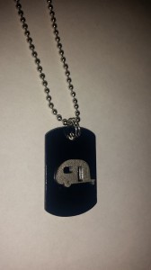 camping dog tag necklace