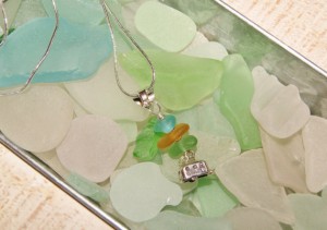 sea glass camping necklace