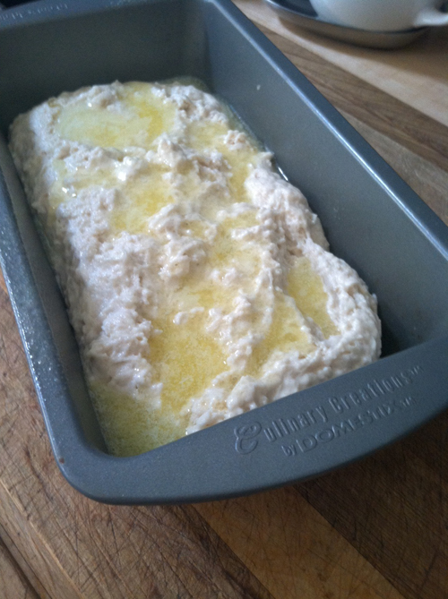 melted butter over the top of beer bread