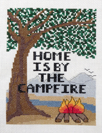 New Design – Home is by the Campfire saying
