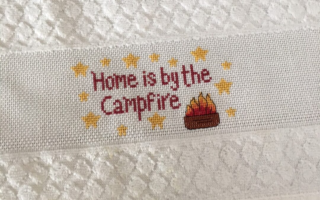 Home is by the Campfire Kitchen Towel Pattern
