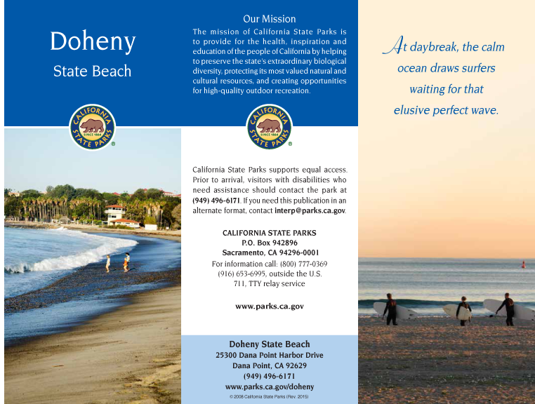 Doheny state beach campground brochure