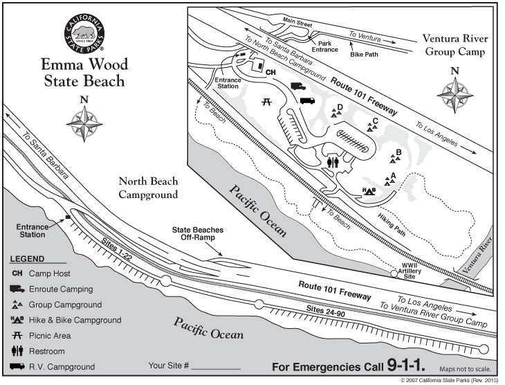 Emma Wood Campground Map