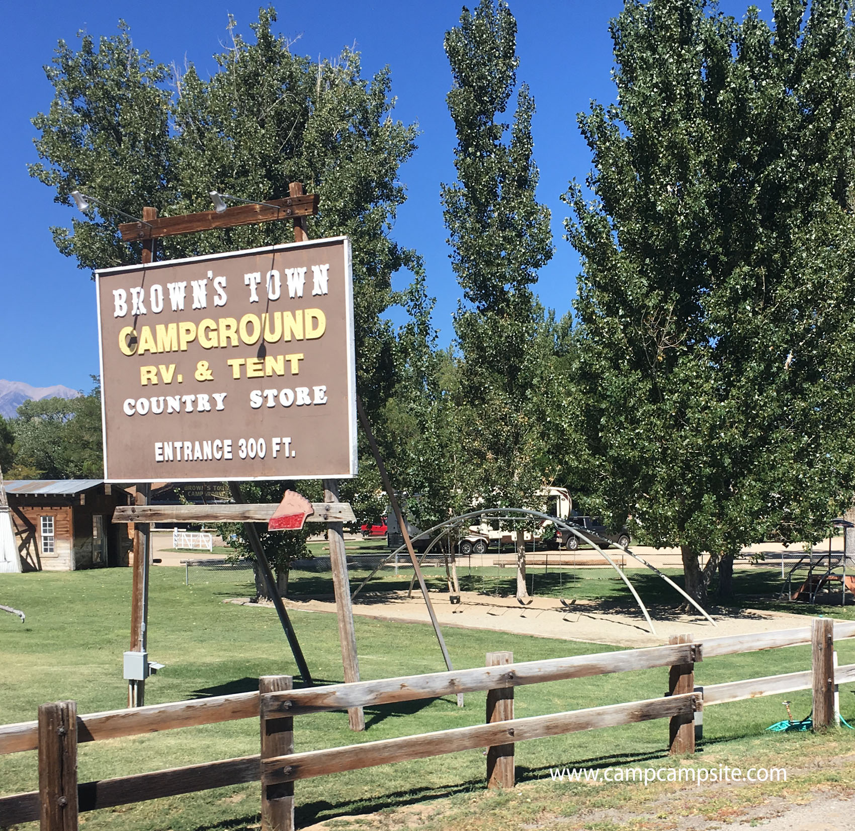 Bakers town campground sign