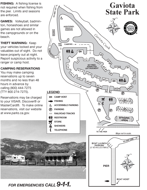 Gaviota Campground Map